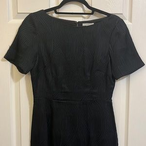 Black H&M work dress | classy & cute | swirl texture | knee length | women’s 6